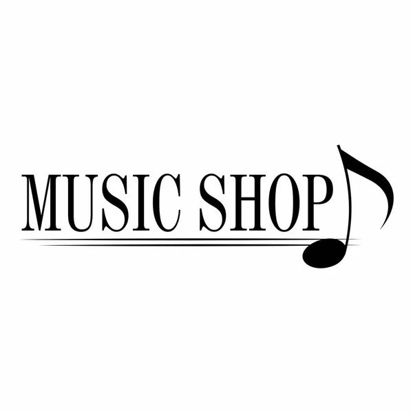 Ετικέτα κατάστημα μουσικής — Διανυσματικό Αρχείο