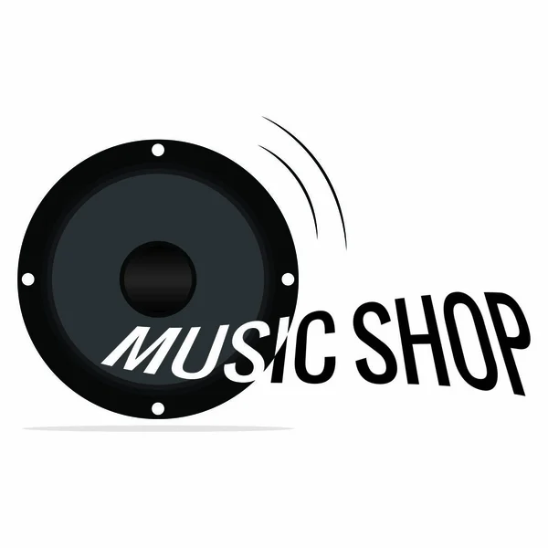 Etiqueta tienda de música — Archivo Imágenes Vectoriales