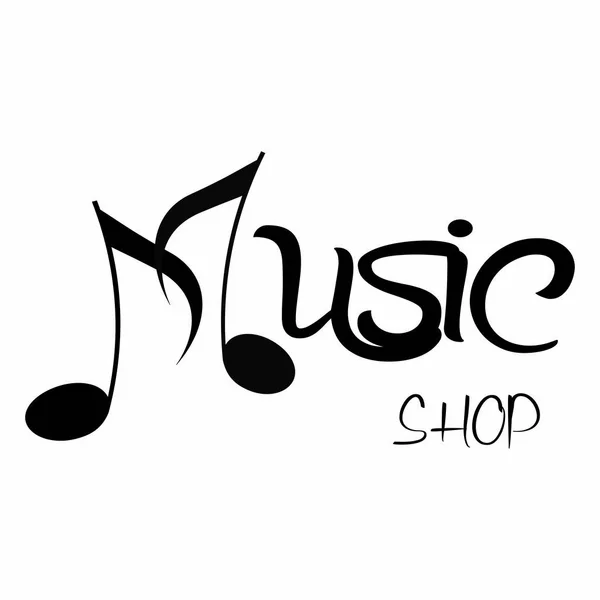 Etiqueta tienda de música — Vector de stock