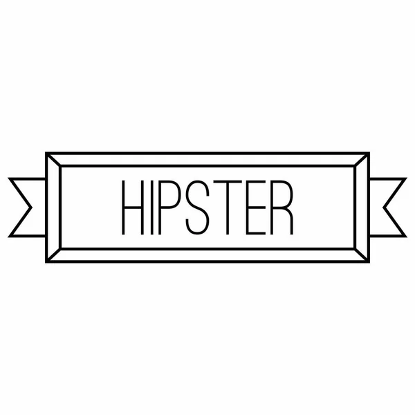 Abstracte Hipster Label Een Witte Achtergrond — Stockvector