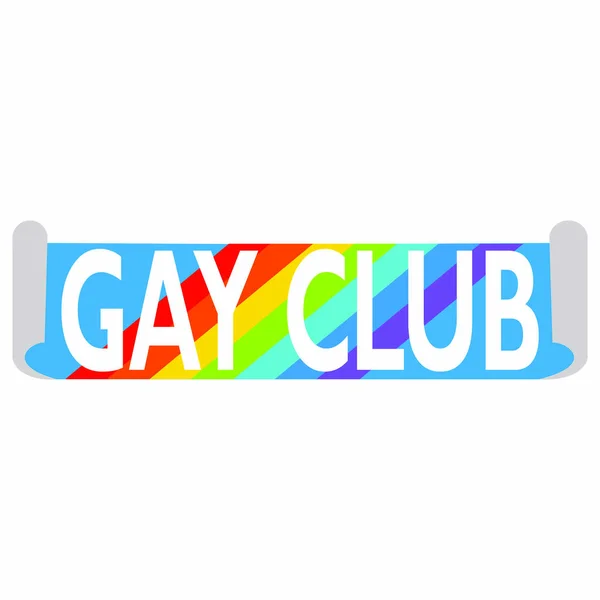 Gay club label — Stockvector