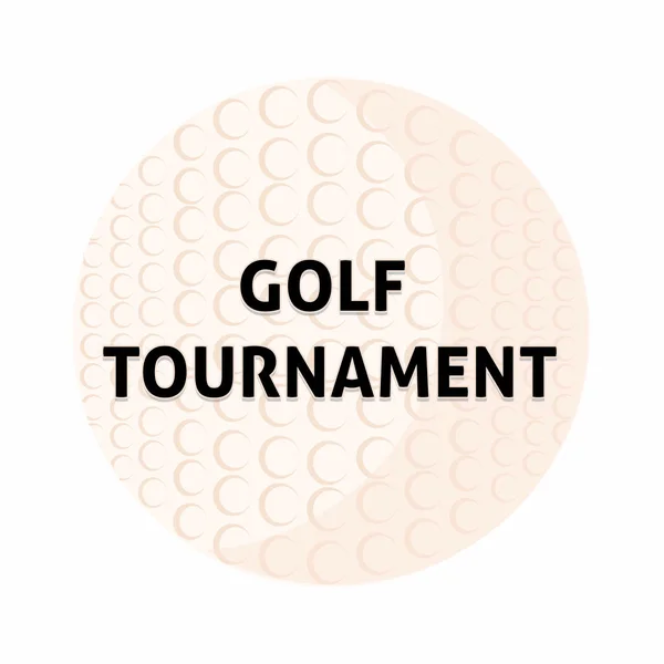 Golf etichetta Torneo — Vettoriale Stock