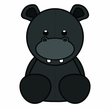 Beyaz bir arka plan üzerinde soyut sevimli hayvan