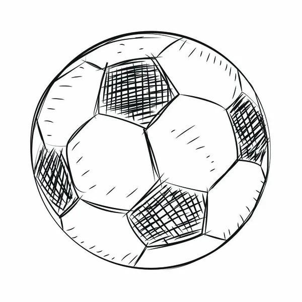 Schizzo del pallone da calcio — Vettoriale Stock