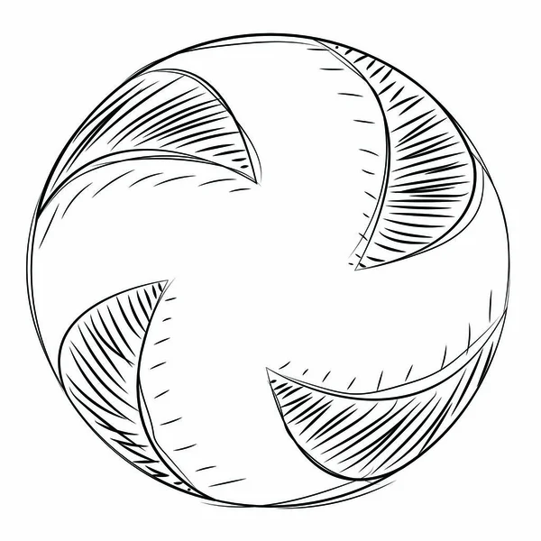 Bola de fútbol Sketch — Archivo Imágenes Vectoriales