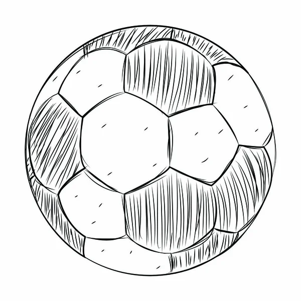 Bola de fútbol Sketch — Vector de stock