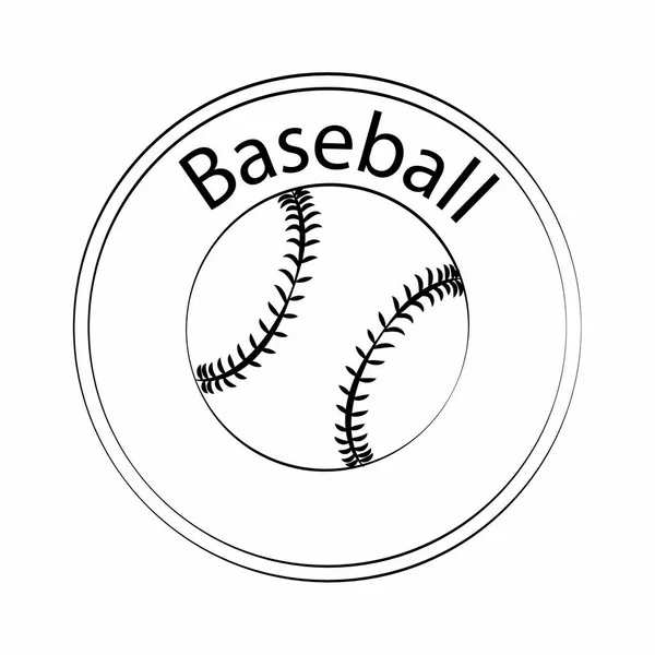 Label abstrait de baseball — Image vectorielle