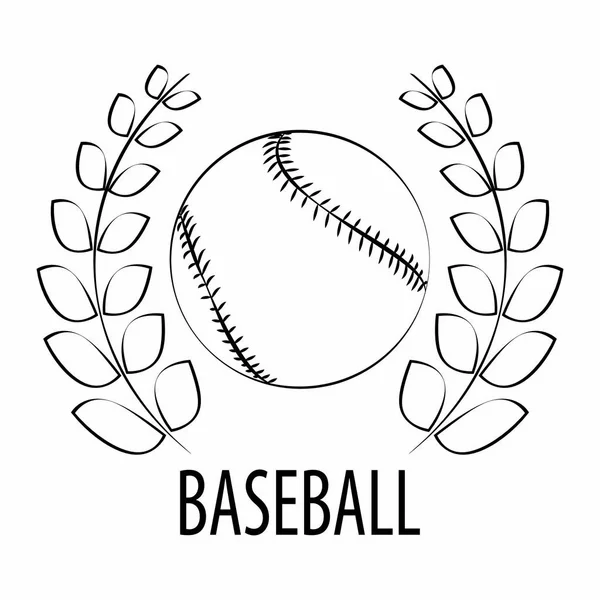 Label abstrait de baseball — Image vectorielle