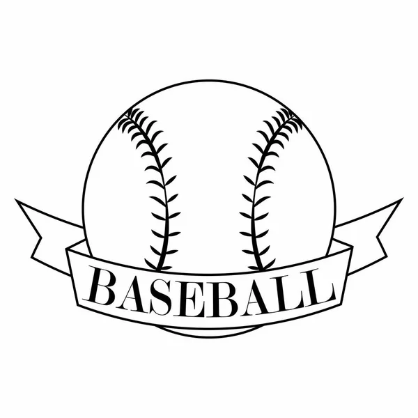 Abstraktní baseball popisek — Stockový vektor