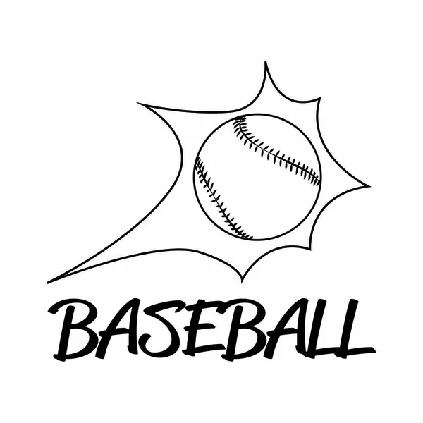 Label abstrait de baseball — Image vectorielle