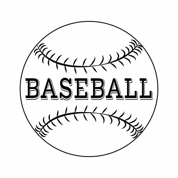 Label abstrait de baseball — Image vectorielle