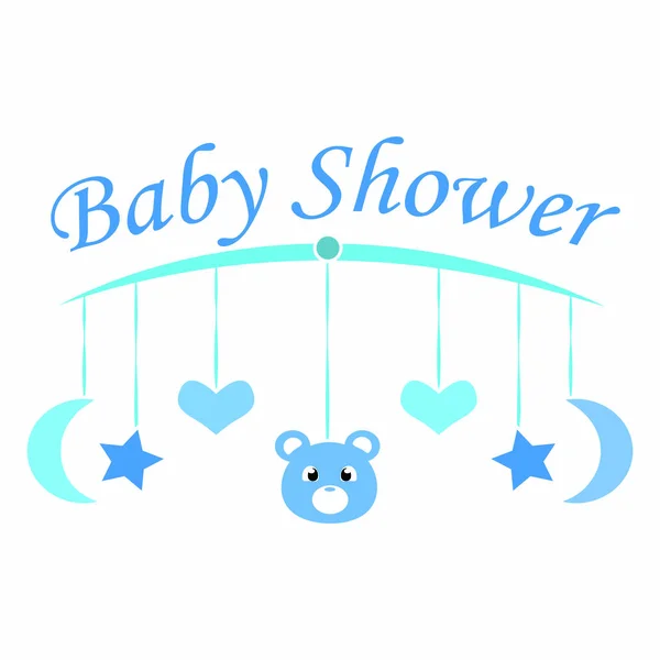 Babydouche achtergrond — Stockvector