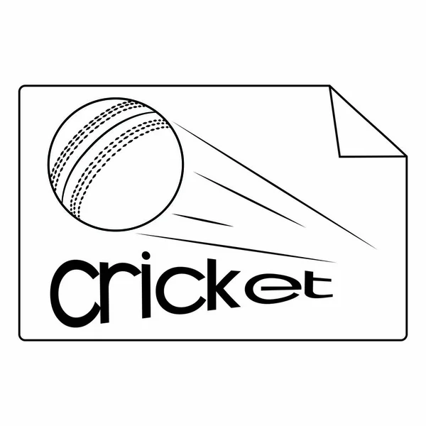 Resumen Etiqueta de cricket — Archivo Imágenes Vectoriales