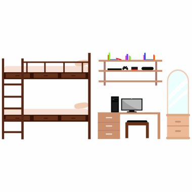 Soyut üniversite öğrenci yurdunda ile bazı özel nesneler