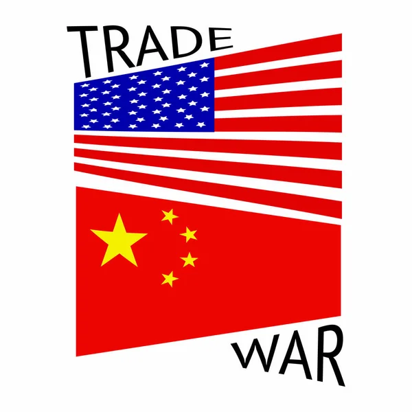 Antecedentes da guerra comercial —  Vetores de Stock