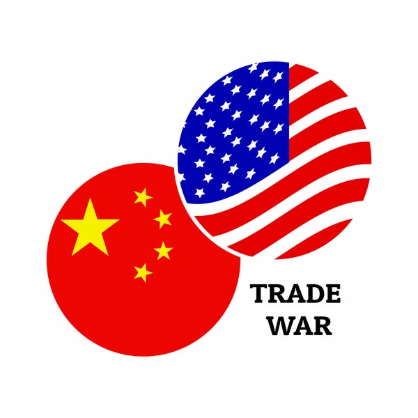 Предпосылки торговой войны — стоковый вектор