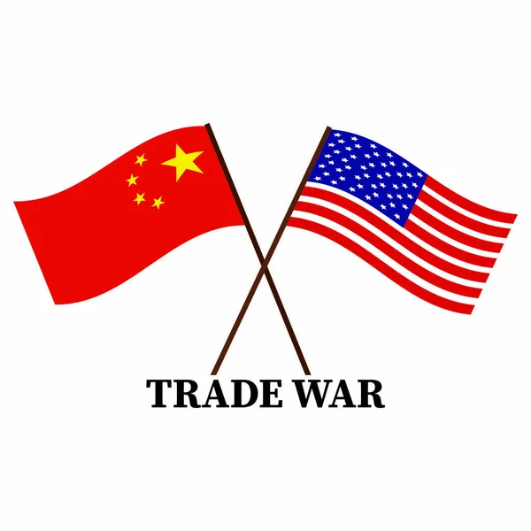Kereskedelmi háború háttér — Stock Vector