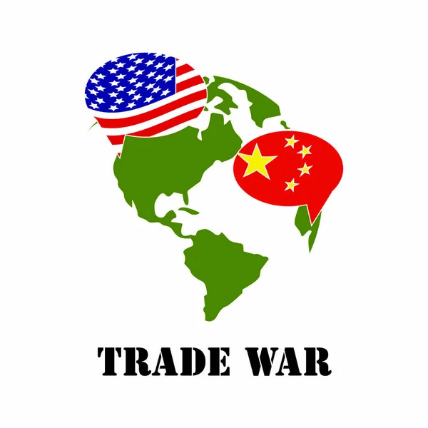 Kereskedelmi háború háttér — Stock Vector