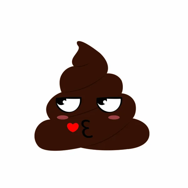 Funny Poop Face — Stock Vector