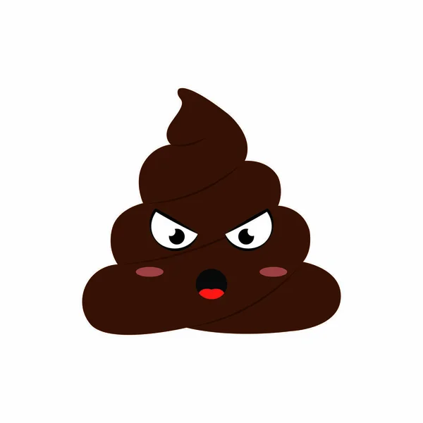 Funny Poop Face — Stock Vector