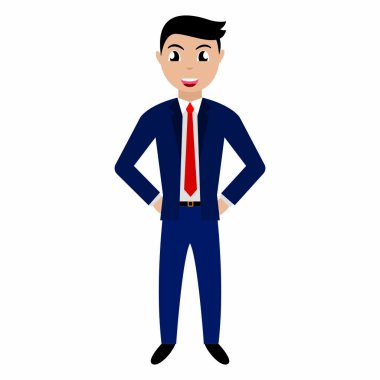 çizgi film iş adamı karakteri