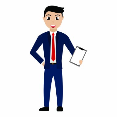 çizgi film iş adamı karakteri