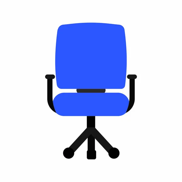 Icône Chaise Bleue Colorée Illustration Vectorielle — Image vectorielle