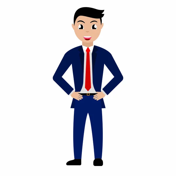 Personagem de homem de negócios dos desenhos animados — Vetor de Stock