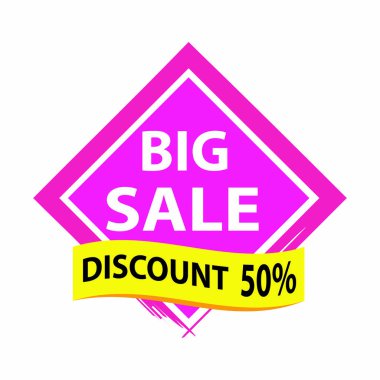 büyük bir indirim etiketi