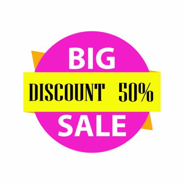 büyük bir indirim etiketi