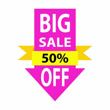 büyük bir indirim etiketi