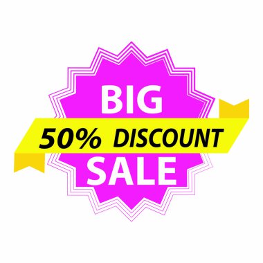 büyük bir indirim etiketi