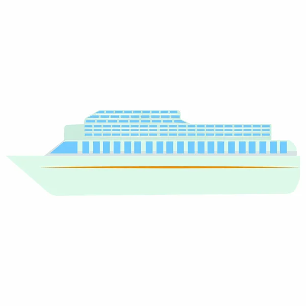 Zijaanzicht van een vakantie cruise — Stockvector
