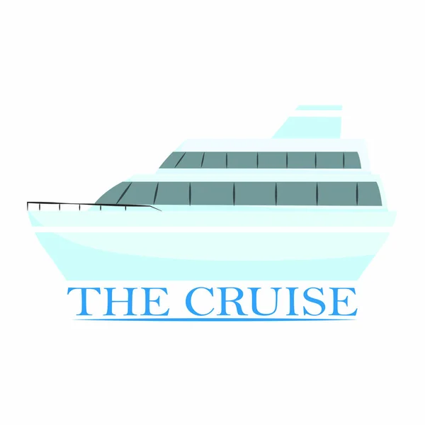 Croisière vacances avec texte — Image vectorielle