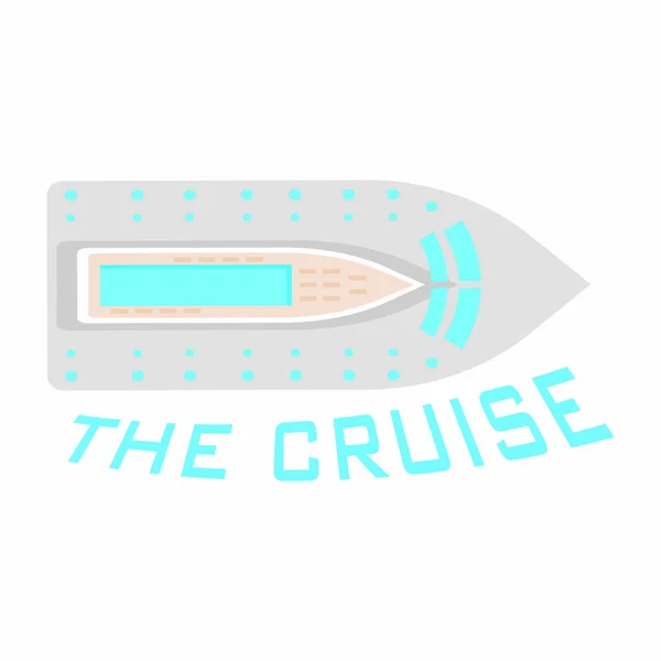 Vacation cruise with text — Stock Vector