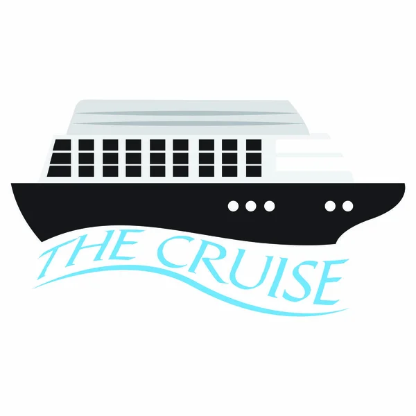 Vakantie cruise met tekst — Stockvector