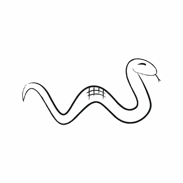 Disegnare contorno serpente — Vettoriale Stock