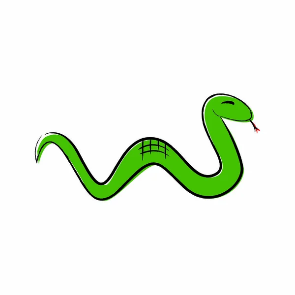 Décrivez dessiner serpent — Image vectorielle