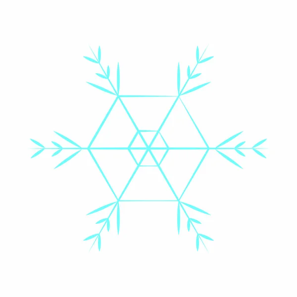 Cute blue snowflake — Stock Vector