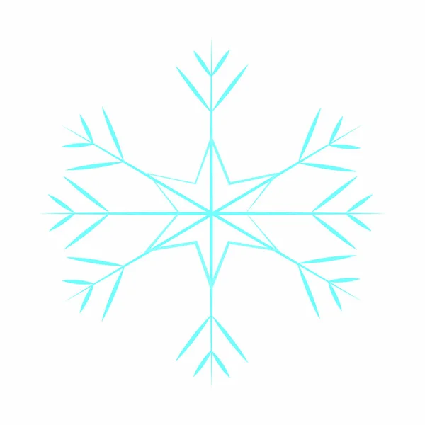 Lindo copo de nieve azul — Vector de stock