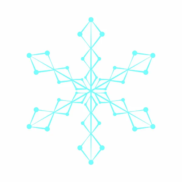 Lindo copo de nieve azul — Vector de stock