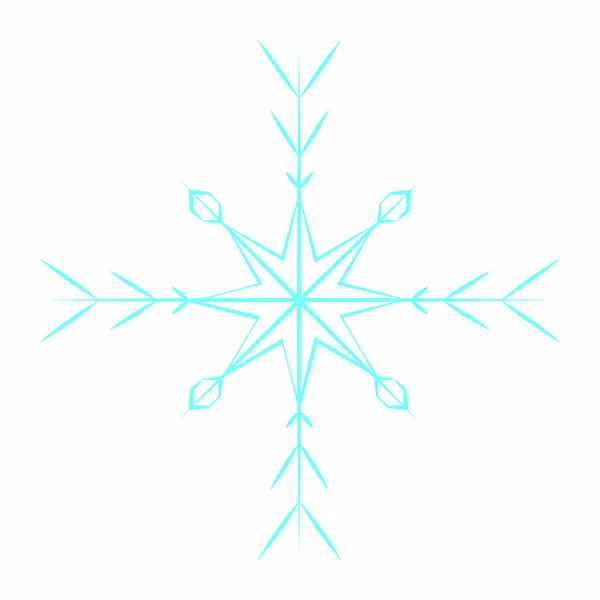 Fiocco di neve blu carino — Vettoriale Stock