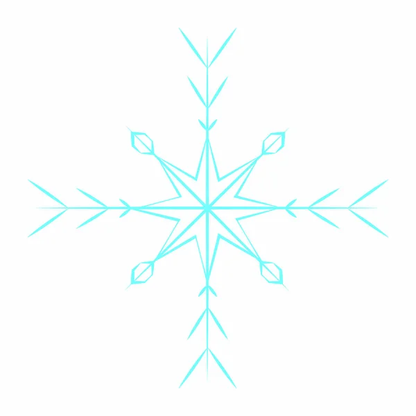 Lindo copo de nieve azul — Vector de stock