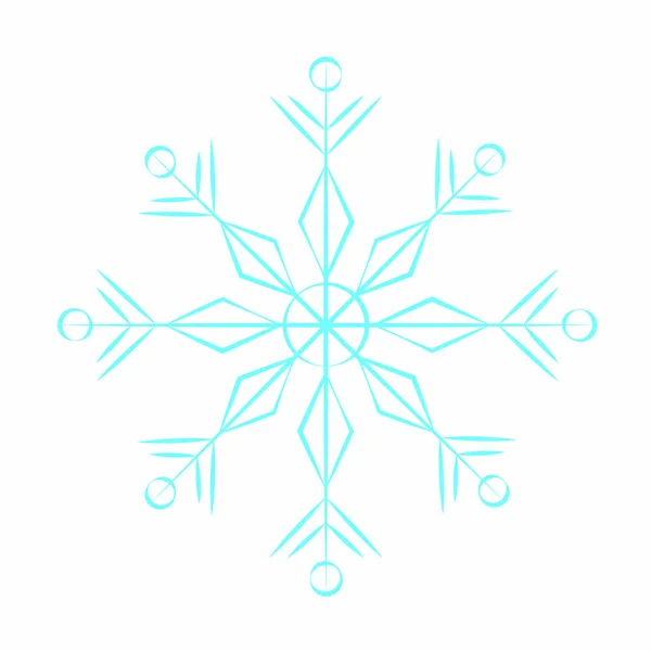 Симпатичная голубая снежинка — стоковый вектор