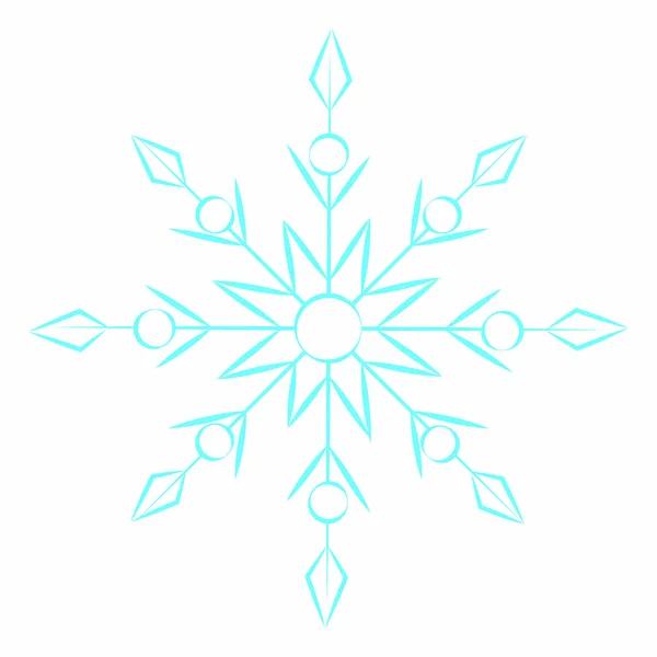 Lindo copo de nieve azul — Vector de stock