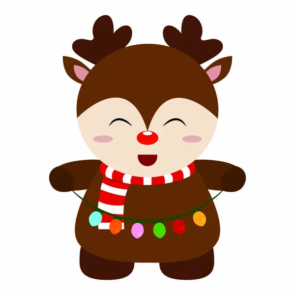 Cute deer character — Stock Vector