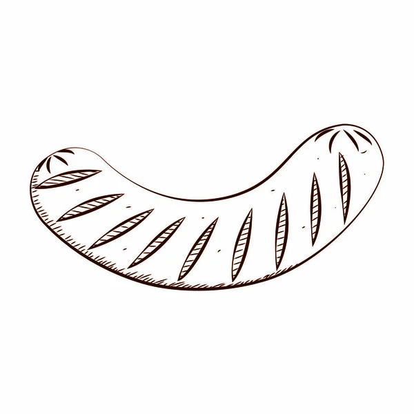 Délicieux contour de saucisse — Image vectorielle