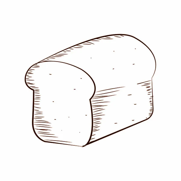 Resumo Delicioso Esboço Pão Design Ilustração Vetorial — Vetor de Stock