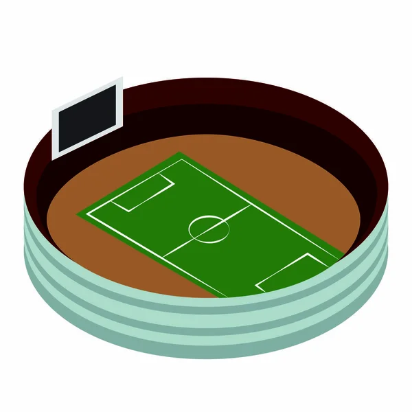 Stade de football isolé — Image vectorielle