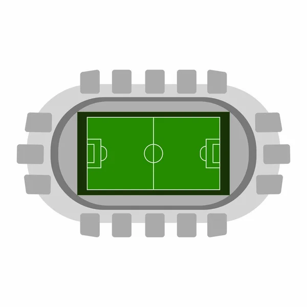Stade de football isolé — Image vectorielle